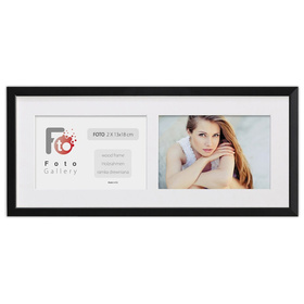 Ramka drewniana galeria passe-partout Black 18x45 - kolor czarny