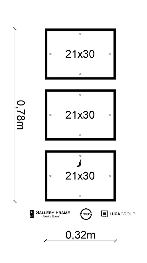 Zestaw ramek PINIA 1 GF0025 - galeria ramek na 3 zdjęcia