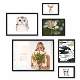 Zestaw czarnych ramek galeria Pinia 2 GF0010