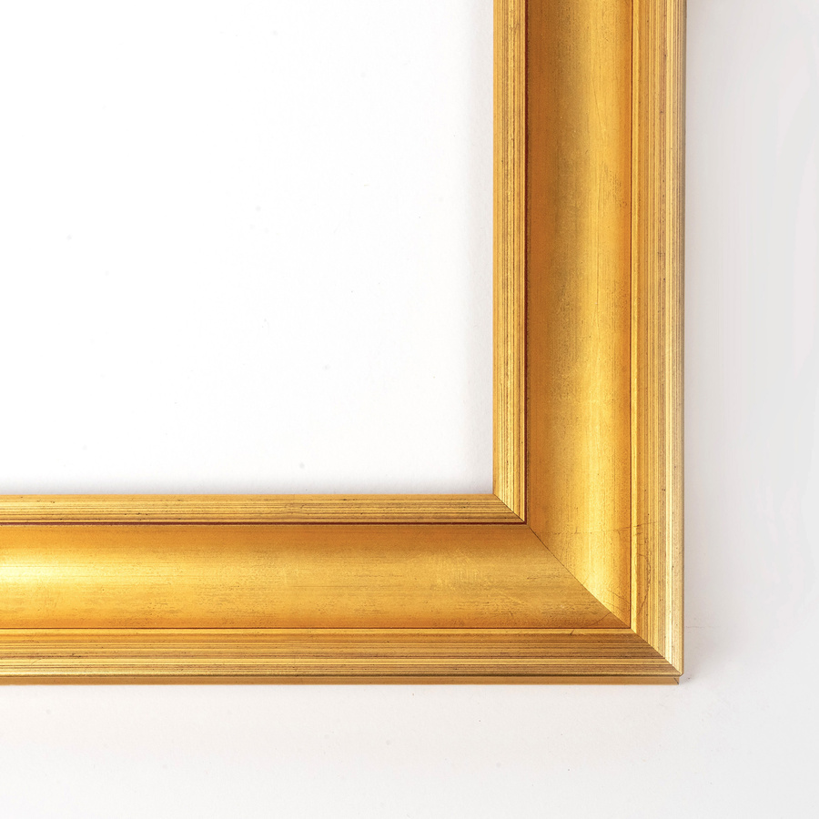 Rama do obrazów, zdjęć oraz plakatów na wymiar LUCA #3079. Klasyczna, drewniana oprawa - holkiel, kolor złoty