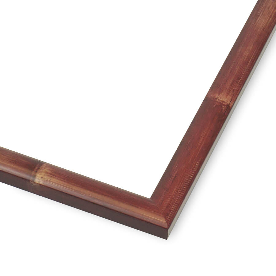 Ramka do rysunków, zdjęć, plakatów na wymiar LUCA #2226. Współczesna drewniana oprawa - bambus, kolor mahoń czerwony