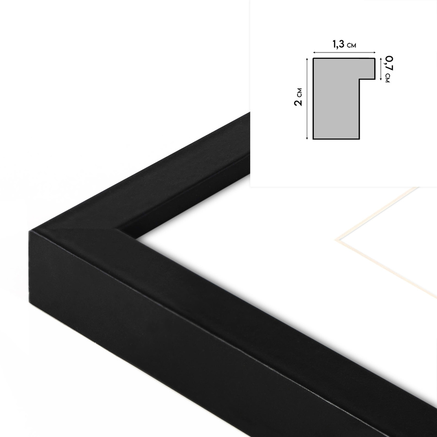 Foto galeria 40x40 cm na 4 zdjęcia o wymiarach 10x15 cm i 15x21 cm w czarnym kolorze
