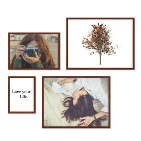 Zestaw brązowych ramek galeria Pinia 3 GF0008