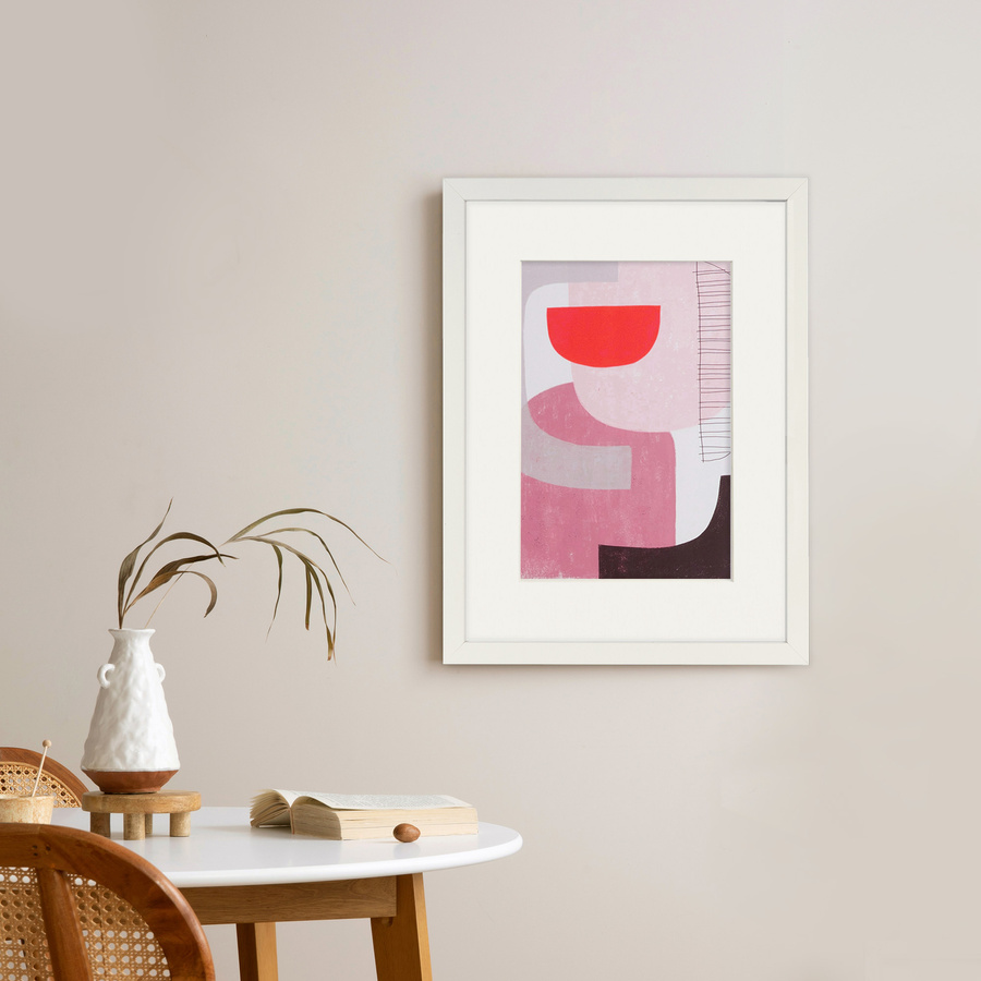 Czarna ramka z passe partout na zdjęcia w rozmiarze 30x40 cm z okienkiem passe partout 21x30 cm