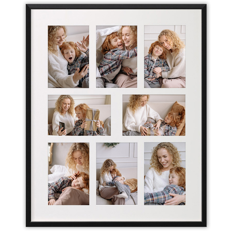 Ramka drewniana galeria passe-partout Black 40x50 A - kolor czarny