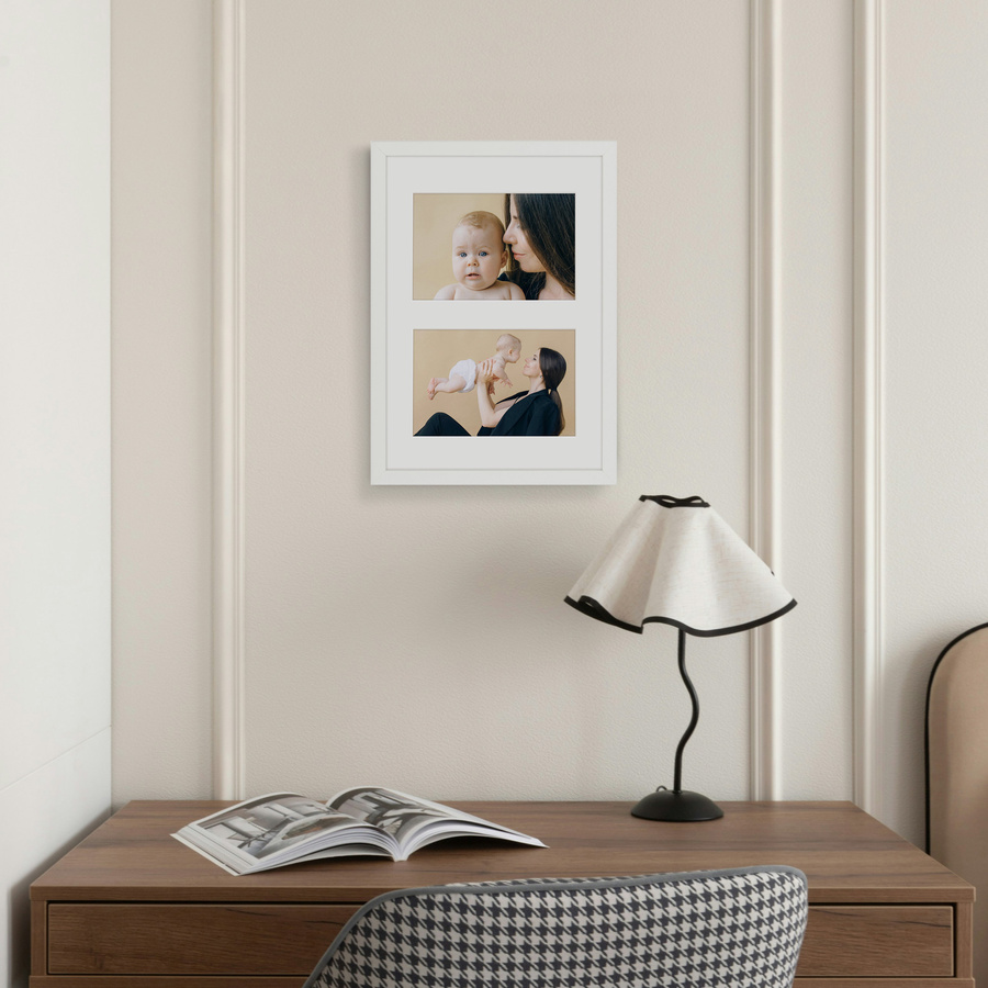 Foto galeria biała 21x30 cm na 2 zdjęcia o wymiarach 10x15 cm