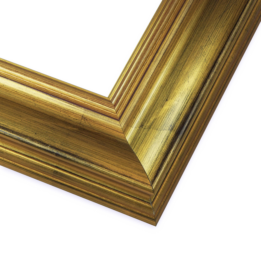 Rama do luster, obrazów na blejtram, krosno na wymiar LUCA #2400. Klasyczna drewniana oprawa - sima kolor złoto drapane