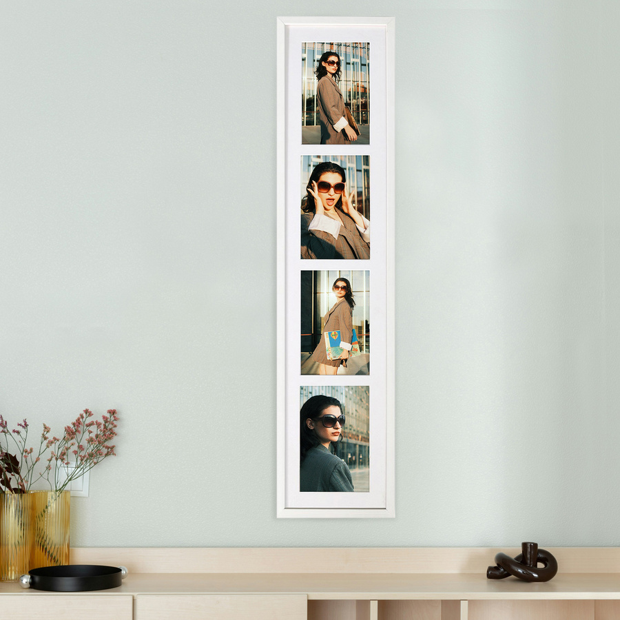 Ramka drewniana galeria passe-partout White 18x86 - kolor biały