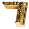 Rama do obrazów, zdjęć oraz luster na wymiar LUCA #3150. Stylowa z ornamentami, drewniana oprawa - kolor złoty patyna