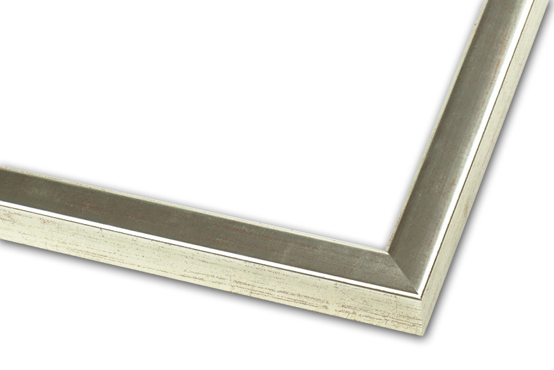 Rama do obrazów, zdjęć oraz plakatów na wymiar LUCA #1886. Nowoczesna prosta, drewniana oprawa - sztab kolor srebrny