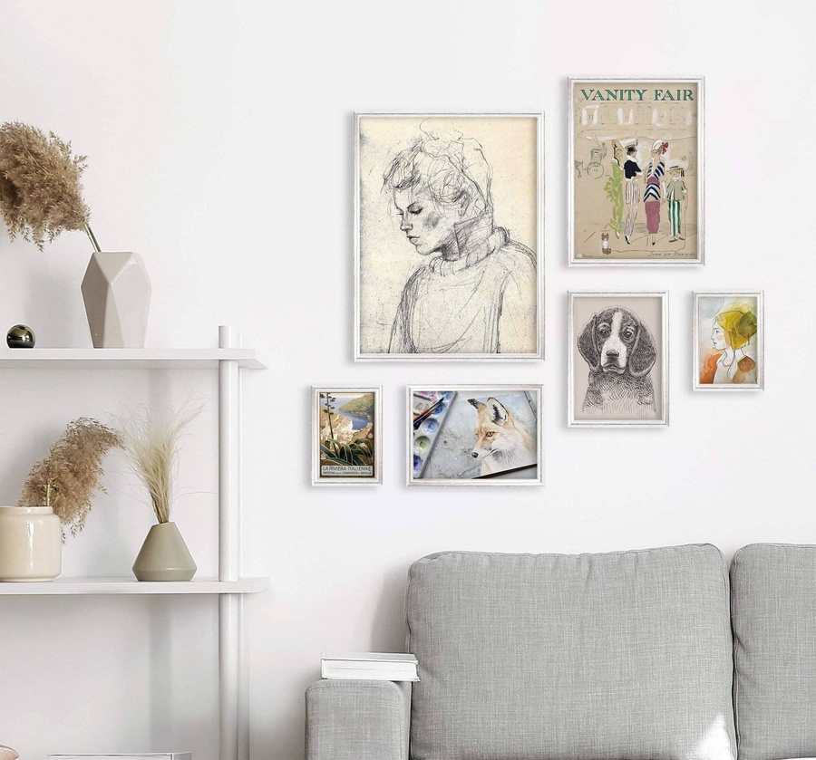 Zestaw srebrnych ramek galeria HIT 1 S GF0010