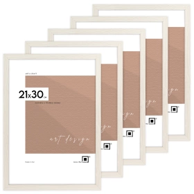 Zestaw 5 białych ramek FDM 5 21x30 cm