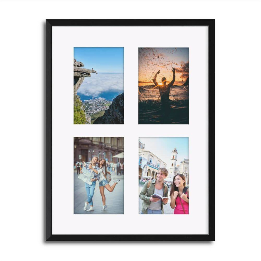 Ramka drewniana galeria passe-partout Black 30x40 A - kolor czarny