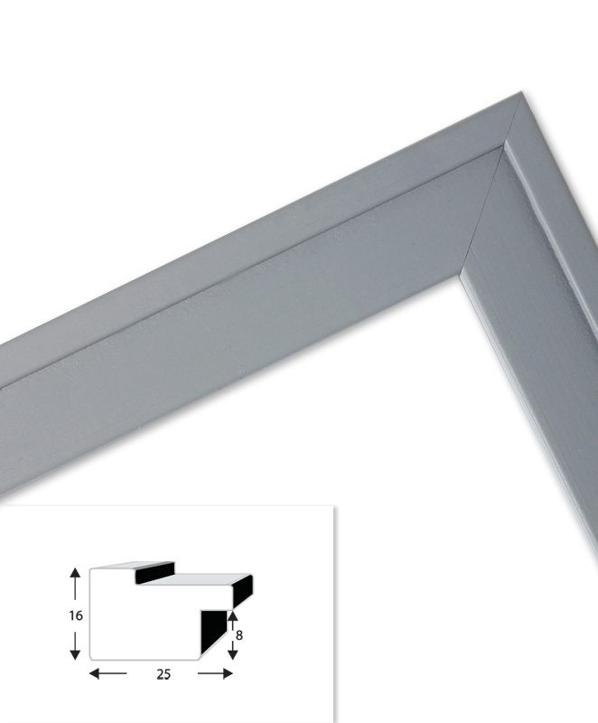 Ramka drewniana RIVOLI 2822, nowoczesna fotoramka na zdjęcia, plakaty lub rysunki - kolor szary
