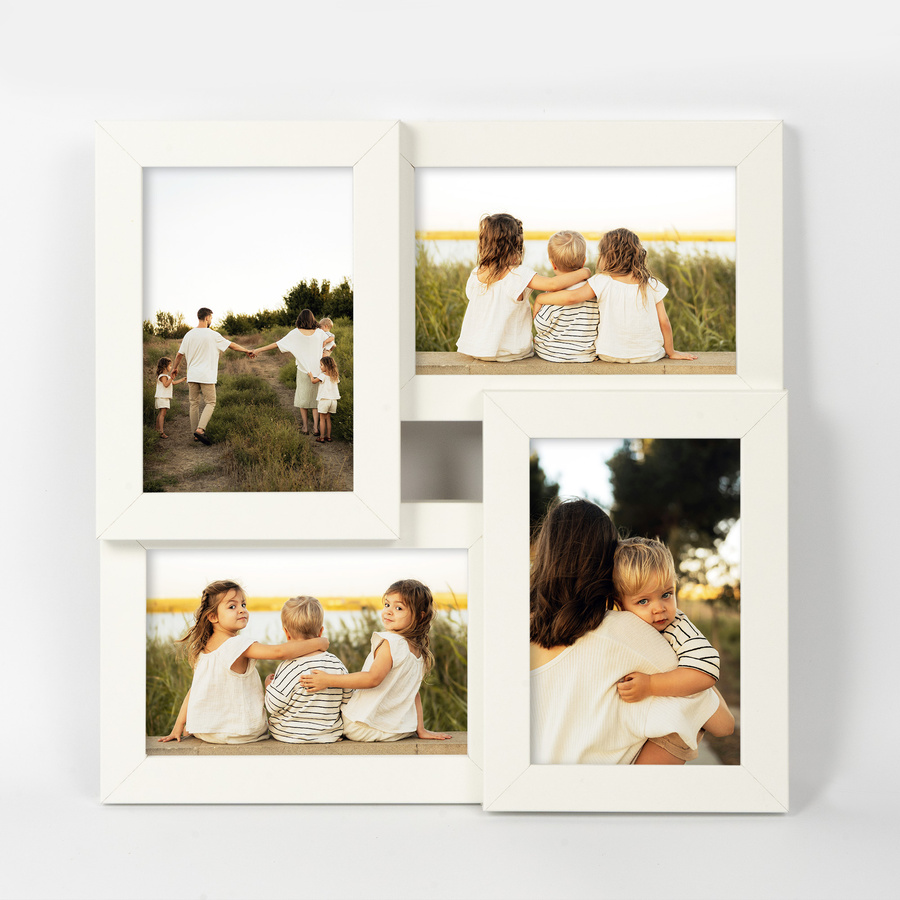 Multirama HEN WHITE zestaw ramek 4 X 10x15 cm biała