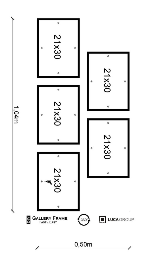Zestaw ramek PINIA 2 GF0014 - galeria ramek na 5 zdjęć