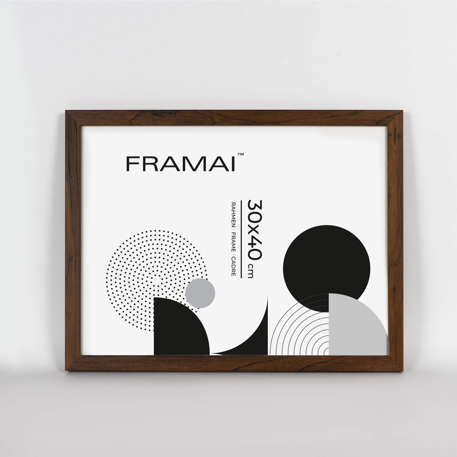 Brązowa ramka na zdjęcia w rozmiarze 30x40 cm