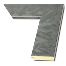 Rama do obrazów, luster, zdjęć na wymiar LUCA #2149. Płaska, nowoczesna drewniana oprawa w kolorze ciemnego srebra