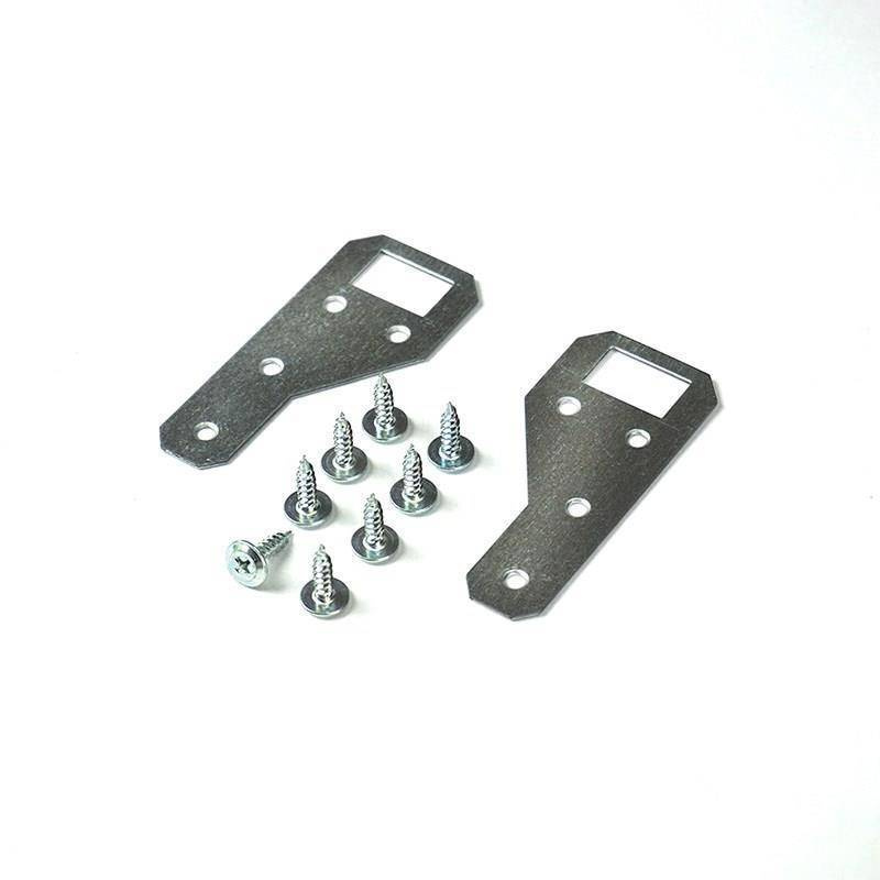 Stalowa płytka wieszakowa z wkrętami do zawieszania luster oraz obrazów o dużej wadze