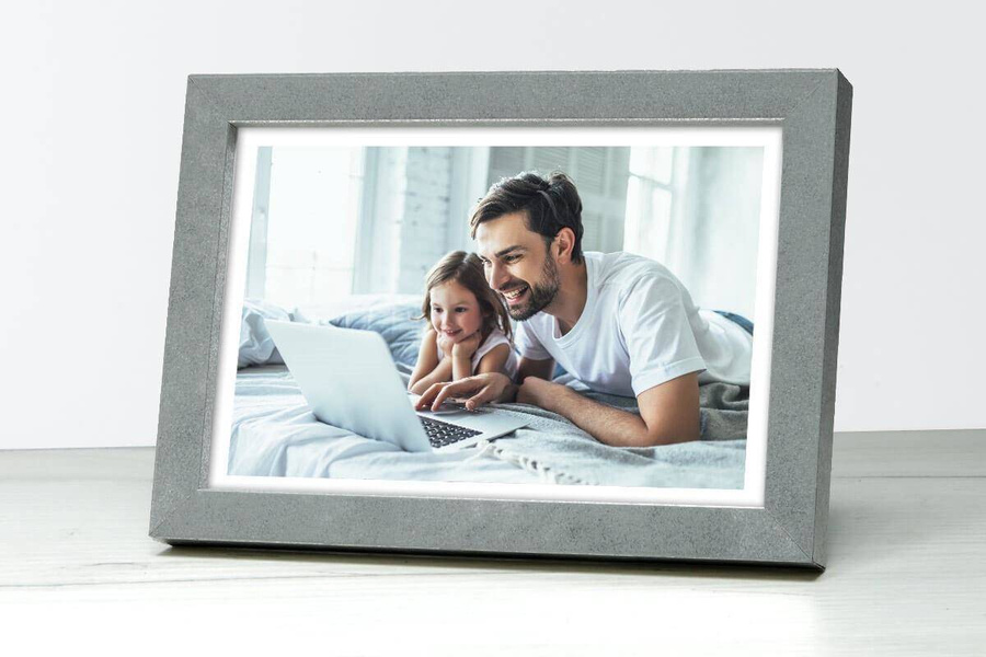 Ramka drewniana ARMO 2998, fotoramka na zdjęcia, plakaty lub rysunki - kolor srebrny