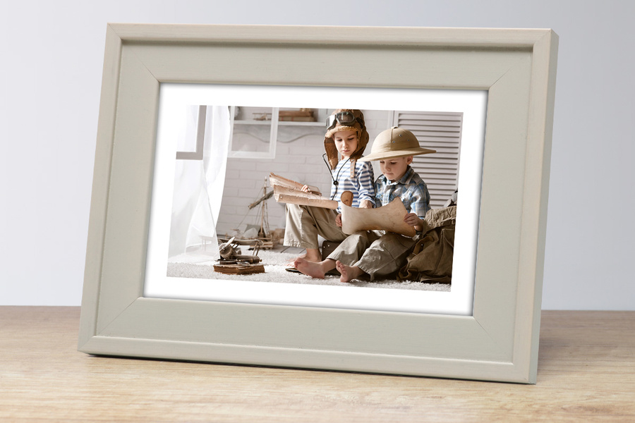 Ramka drewniana RIVOLI 2821, nowoczesna fotoramka na zdjęcia, plakaty lub rysunki - kolor kremowy