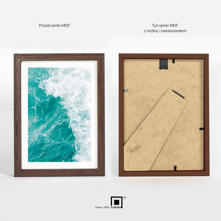 Zestaw 5 brązowych ramek na zdjęcia FDM 6 w rozmiarze 15x21 cm