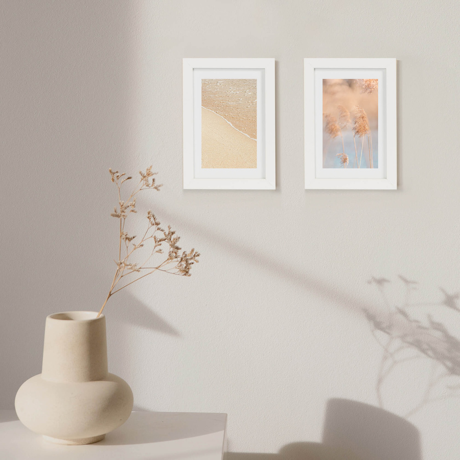 Biała ramka na zdjęcia FDM 1 w rozmiarze 50x70 cm