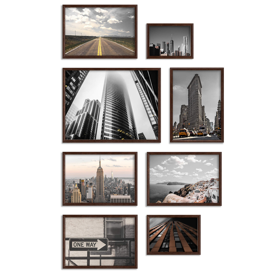 Zestaw brązowych ramek galeria HIT 4 GF0009-CORNER