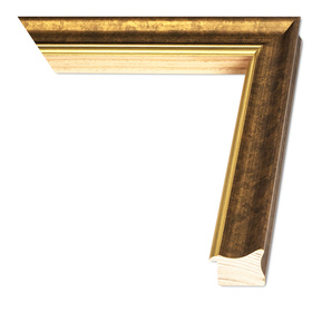 Rama do obrazów, zdjęć oraz plakatów na wymiar LUCA #3092. Klasyczna, drewniana oprawa - holkiel wysoki, kolor złoty