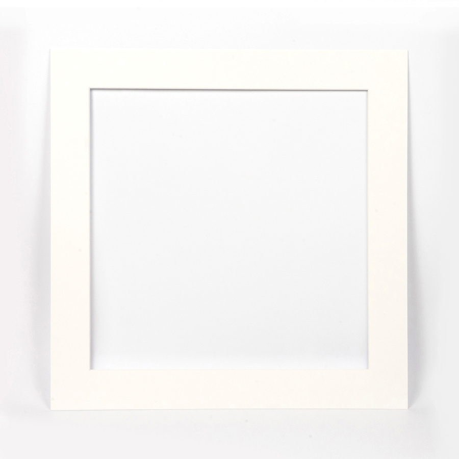 Passe partout 50x50 cm (40x40 cm) LUCA Q5102 SNOW WHITE BIAŁY