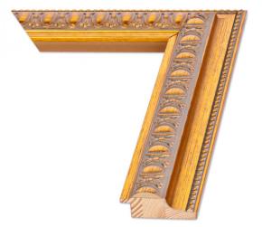 Rama do obrazów, zdjęć oraz luster na wymiar LUCA #367. Ozdobna stylizowana, drewniana oprawa - holenderka, kolor złoty