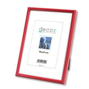 Ramka z tworzywa DECOR C 5 nowoczesna fotoramka na zdjęcia, plakaty lub obrazy - kolor czerwony