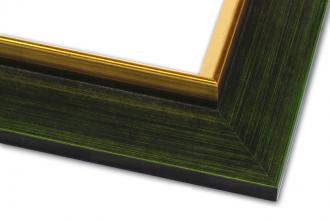 Rama do obrazów, zdjęć oraz luster na wymiar LUCA #387. Klasyczna prosta, drewniana oprawa - holenderka, kolor zielony