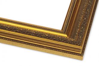 Rama do obrazów, zdjęć oraz luster na wymiar LUCA #508. Klasyczna szlachetna, drewniana oprawa - kolor złoty ciemna patyna