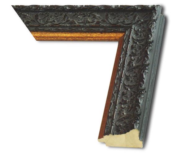 Rama do obrazów, zdjęć oraz luster na wymiar LUCA #1110. Klasyczna ornamentowana, drewniana oprawa - kolor brunatny, patyna