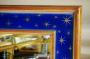 Lustro w ramie LUCA SANTI. Klasyczne ozdobne lustro w stylowej ramie do salonu, łazienki, pokoju. Kolor złoto niebieski