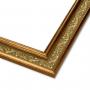 Rama do obrazów, zdjęć, luster na wymiar LUCA #2545. Ornamentowana drewniana oprawa - holenderka, kolor złoto starzone