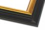 Rama do obrazów, zdjęć oraz luster na wymiar LUCA #917. Ozdobna profilowana, drewniana oprawa - kolor brunatno złoty