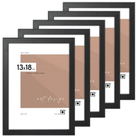 Zestaw 5 czarnych ramek na zdjęcia FDM 2 w rozmiarze 13x18 cm