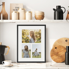 Foto galeria 30x40 cm na 3 zdjęcia o wymiarach 10x15 cm 15x21 cm czarna