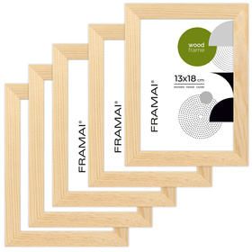 Ramka z drewna surowego na zdjęcia 5 szt. RAW 13x18 cm