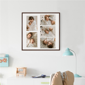 Foto galeria 50x50 cm na 5 zdjęć o wymiarze 15x21 cm kolor brązowy