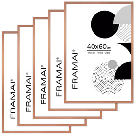 Miedziana ramka na zdjęcia 50x70 cm 5 sztuk zestaw ramek