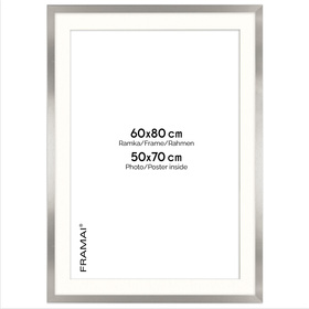 Ramka z passe partout na zdjęcia w rozmiarze 60x80 cm z okienkiem passe partout 50x70 cm