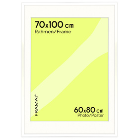 Ramka z passe partout na zdjęcia w rozmiarze 70x100 cm z okienkiem passe partout 60x80 cm