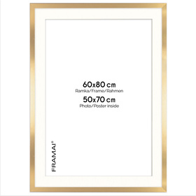 Ramka z passe partout na zdjęcia w rozmiarze 60x80 cm z okienkiem passe partout 50x70 cm