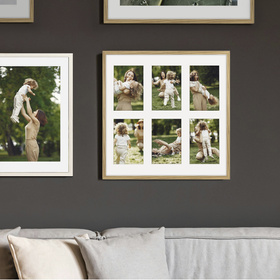 Foto galeria 40x40 cm na 6 zdjęć o wymiarach 10x15 cm kolor dębowy