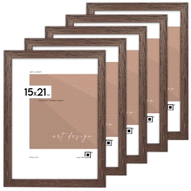 Zestaw 5 brązowych ramek na zdjęcia FDM 6 w rozmiarze 15x21 cm
