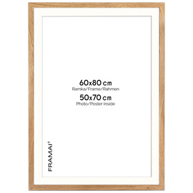 Ramka z passe partout na zdjęcia w rozmiarze 60x80 cm z okienkiem passe partout 50x70 cm